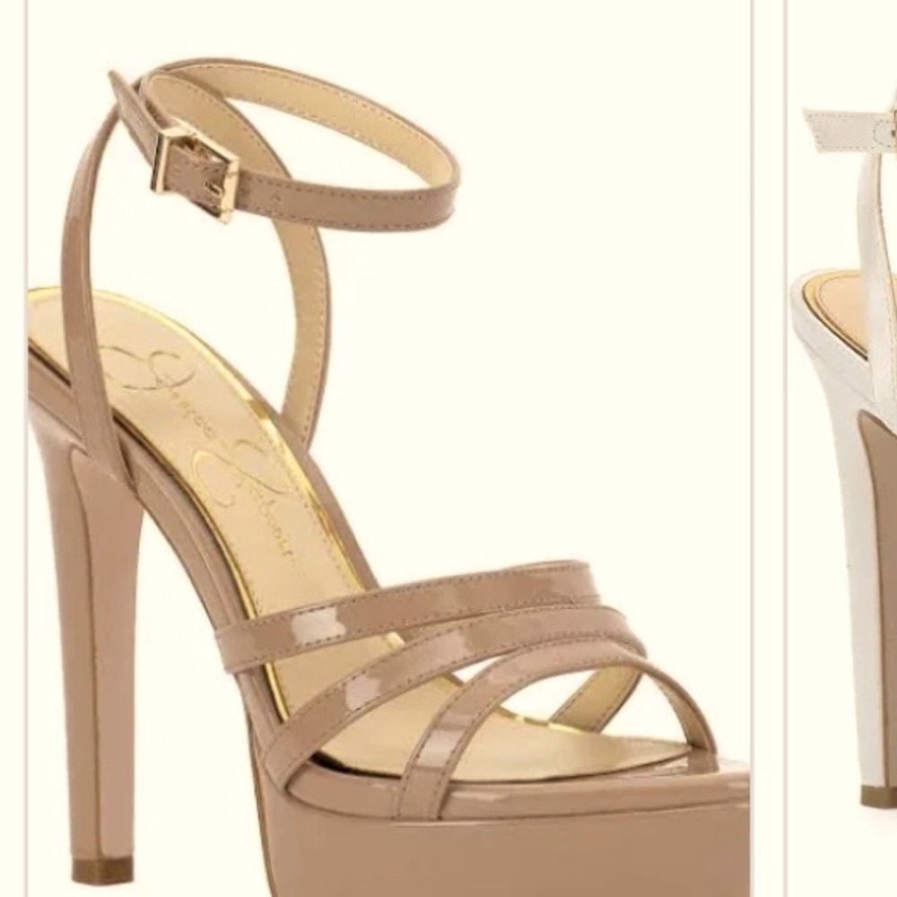 JESSICA SIMPSON TAUPE BALINA STILETTOS SIZE 10 M - Picture 1 of 2